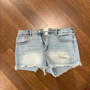 Jean shorts slightly ripped